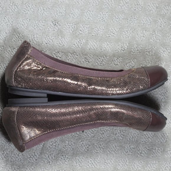 Vionic Allora Size 7.5 Brown Elatic Opening Ballet Flats - Picture 5 of 7